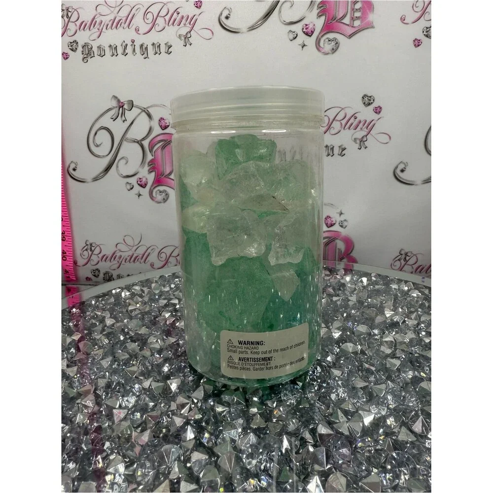 Ashland decorative filler sea Green and Clear Decorative Glass Nuggets Jar - Picture 2 of 4